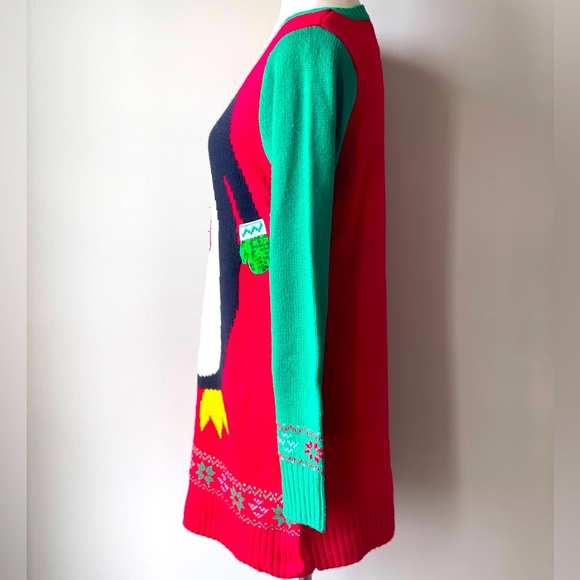 United States Sweaters | Ugly Christmas Sweater Tunic Length | Red | Small - Picture 3 of 5